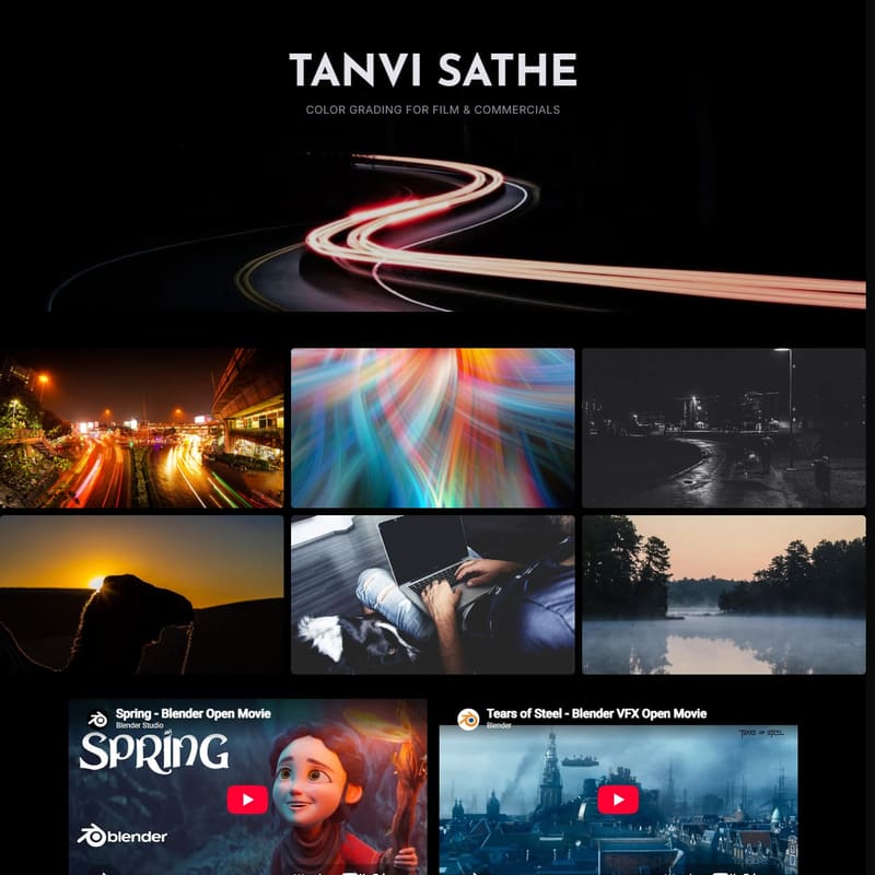 The Grade — a colorist portfolio template