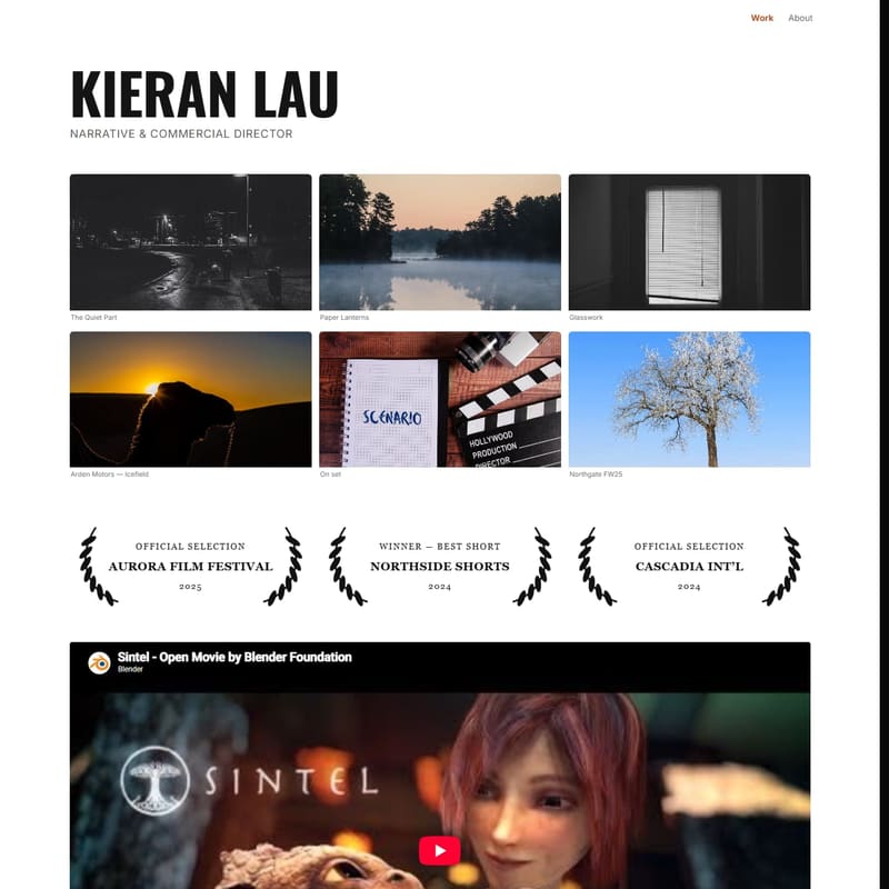 First Slate — a director portfolio template
